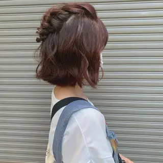 ミディアム カラー ヘアアレンジ 韓国ヘア🦋 MIYUのヘアスタイル