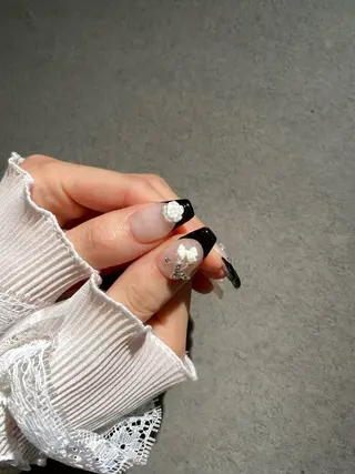 ネイル I-nailロング /ワンホン/キラキラのネイルデザイン