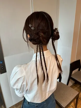 ヘアアレンジ ヘアセット⌇艶カラー 🫧⌇Nanahoのヘアスタイル