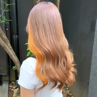 セミロング カラー ヘアアレンジ HIROKO / 透明感暖色カラー🎀のヘアスタイル