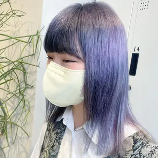 ミディアム カラー デザインカラー/パー マ🦖外岡咲希🦖のヘアスタイル