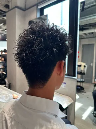 ショート パーマ ヘアアレンジ メンズ NEXT NEO所属・メンズヘア静岡 ✂︎Ryuheiのヘアスタイル
