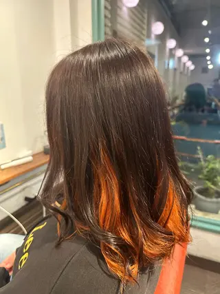 セミロング カラー なずな 🧚のヘアスタイル