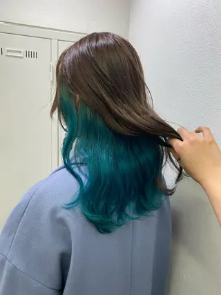 セミロング 長妻莉央/縮毛矯正 髪質改善カラーのヘアスタイル