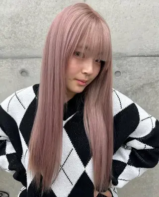 ロング LINOET名古屋所属・ダブルカラー🩶上村 純妃🩶名駅徒歩5分のヘアスタイル