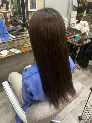 ロング カラー 艶髪/ハイトーン/ ヘアセット/モエノのヘアスタイル