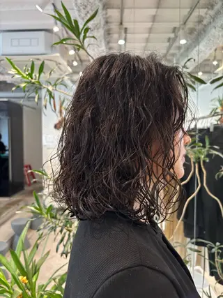 ミディアム パーマ ANY/須田 麻人/ハードパーマのヘアスタイル