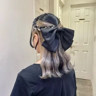 ヘアアレンジ ハイトーンカラー/ 長さだし🐇きょうかのヘアスタイル