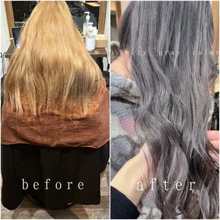 ロング カラー カラーパティシエ facce🌼ikoのヘアスタイル