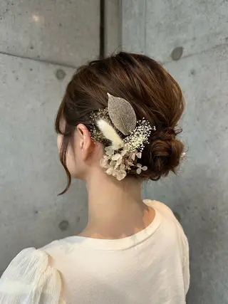 セミロング ヘアアレンジ 女性に人気♪ はやしほのかのヘアスタイル