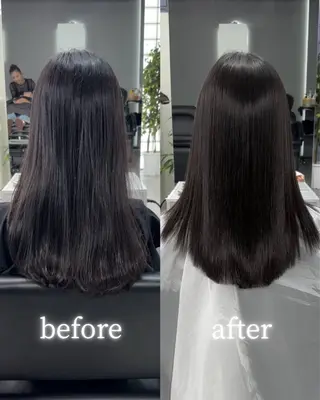 ロング 神戸で縮毛矯正/髪質 改善/お任せくださいのヘアスタイル