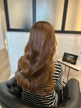 ロング カラー &chaLme   心斎橋所属・emi/髪質改善/ 韓国風/艶カラーのヘアスタイル