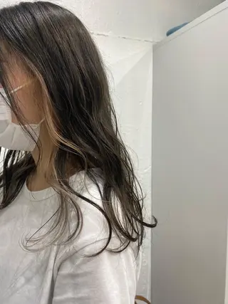 セミロング カラー ヘアアレンジ ササキカズマ〻透明感 〻色落ち〻赤み消しのヘアスタイル