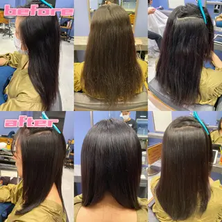 ロング カラー パーマ ブリーチ縮毛矯正/ デサキ ショウヘイのヘアスタイル