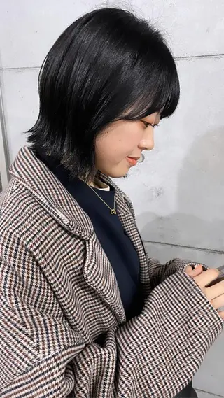 ミディアム カラー 髪質改善ストレート髪 質改善カラー特化中崎のヘアスタイル