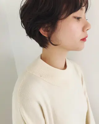 ショート カラー パーマ ヘアアレンジ メンズ キッズ ネイル マツエク・マツパ ショート/ボブ /パーマ🌿柏原良亮のヘアスタイル
