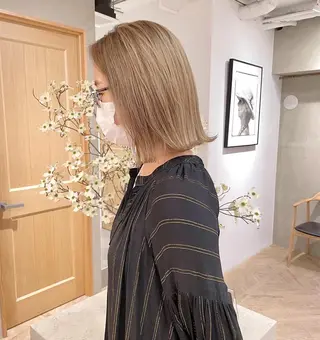 ミディアム カラー ボブ/レイヤー 🌟梅田盛一🌟のヘアスタイル