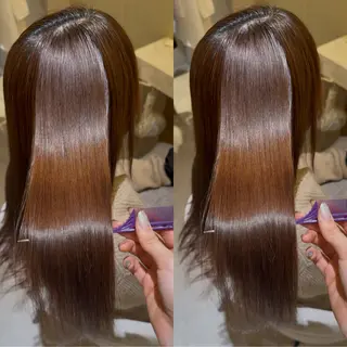 セミロング 酸性ストレート/ ちさとのヘアスタイル