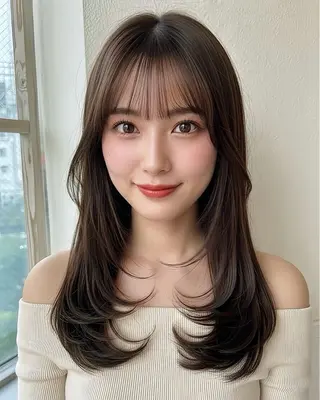 セミロング ショート/ ロングレイヤー特化✨のヘアスタイル