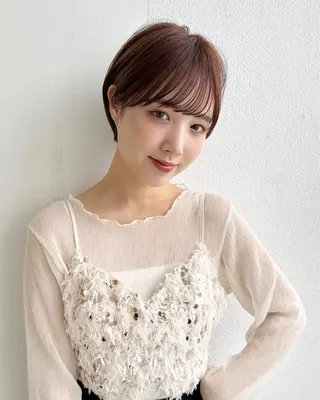 ショート 縮毛矯正/ショート/ レイヤー/畑中正敏のヘアスタイル