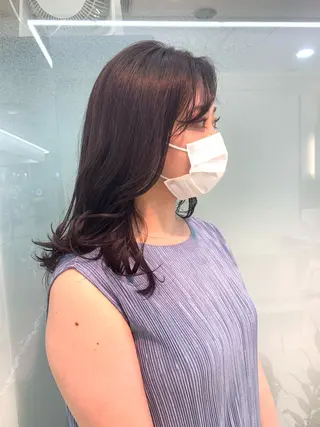 セミロング カラー ヘアアレンジ 似合わせカラー/艶 髪質改善/ヨシザキのヘアスタイル