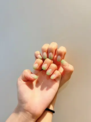 ネイル 🫧いお/暖色カラー /髪質改善🫧のヘアスタイル