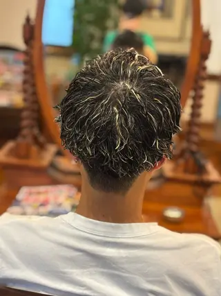 ショート カラー パーマ メンズ おしゃれ泥棒 石原メンズ特化美容師のヘアスタイル