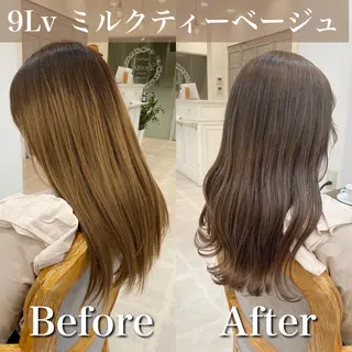 ロング カラー ブリーチなし✨艶髪 カラー𓃲YAGIのヘアスタイル