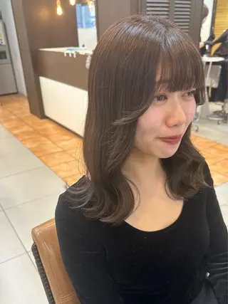 セミロング カラー ヘアアレンジ Cloe 梅田所属・🌼北口 絢🌼のヘアスタイル