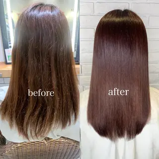 ロング カラー パーマ ヘアアレンジ 髪質改善/縮毛矯正 艶カラー/珠聡のヘアスタイル