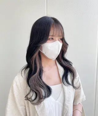 ロング カラー ヘアアレンジ 艶髪✨寒色カラー✨ 翁長孝輔のヘアスタイル