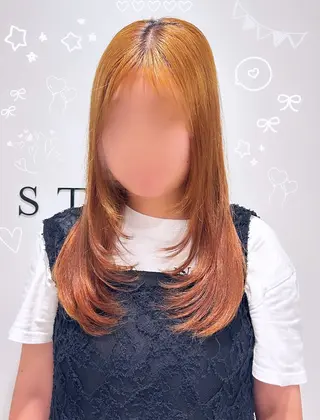 ロング ヘアセット/暖色 /レイヤー 山田寛菜のヘアスタイル