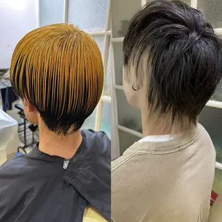 ショート デザインカラー/ 推しの配色　肥後のヘアスタイル