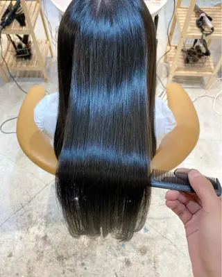 セミロング 艶髪/縮毛矯正 /髪質改善千田大地のヘアスタイル