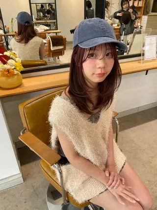 セミロング 松村 愛輝のヘアスタイル