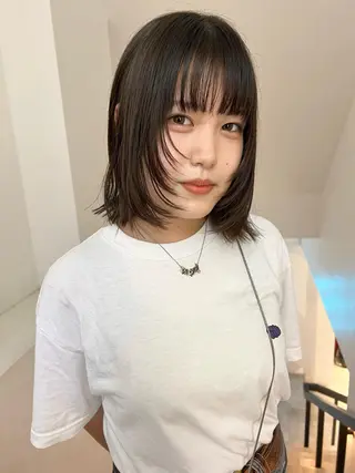 ショート 顔周りカット/透明感 カラー✂️MEIのヘアスタイル