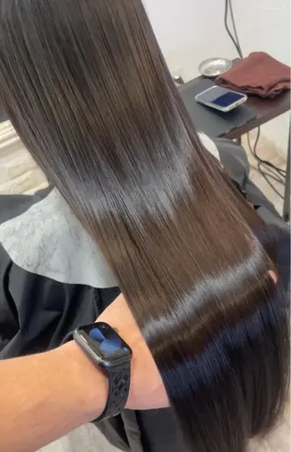 ロング 縮毛矯正/髪質改善 主税巧一のヘアスタイル