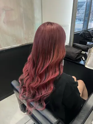 ロング カラー YUDU🍊 germe/ジェルムのヘアスタイル