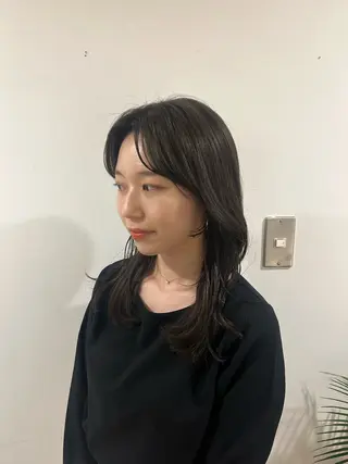 セミロング 🟡ひろの/ツヤ カラー/髪質改善🟡のヘアスタイル