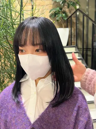 セミロング 暖色カラー/レイヤー カット/Yunaのヘアスタイル