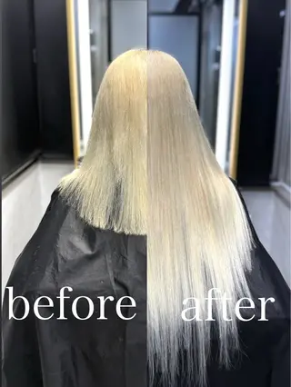 ロング カラー エクステ🩵ブリーチ 韓国ヘア🩵KAEのヘアスタイル