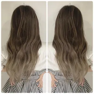 ロング カラー 京都大人女性ショート 徒歩1分/秋山のヘアスタイル