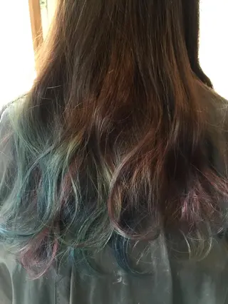 ミディアム セミロング ロング カラー 原宿サロン代表 デザインカラー伊藤卓のヘアスタイル