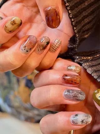 ネイル なんば堀江/育爪施術 ニュアンス✻Kaphのネイルデザイン