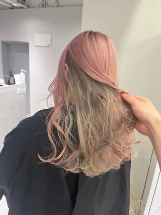 ロング カラー ケアブリーチ 若杉圭大のヘアスタイル