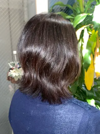 ミディアム diar湘南台店所属・ふくだももこ🍑 つるっとボブのヘアスタイル