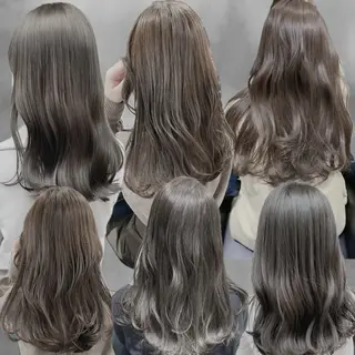 セミロング カラー ヘアアレンジ 外苑前NO.1艶髪 透明感カラーのヘアスタイル