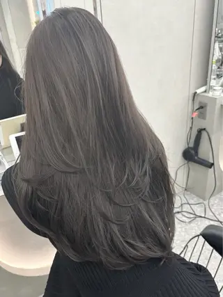 ロング カラー ブリなしWカラー✨️ 髪質改善【タケル】のヘアスタイル
