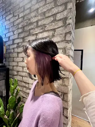 カラー 與座 小遥のヘアスタイル