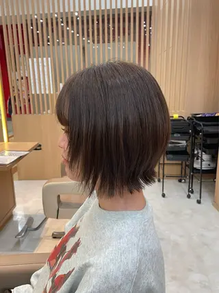 ショート カラー 朝ラクセット まとまるカット松崎愛のヘアスタイル